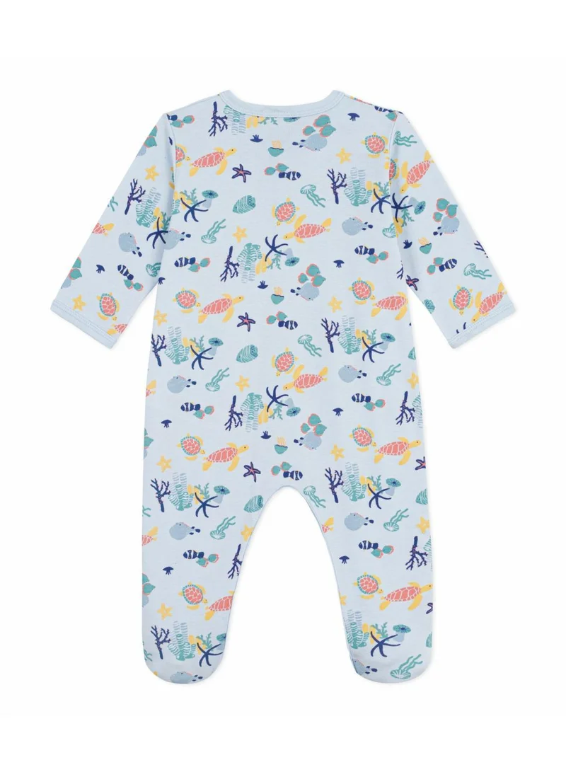 بيتي باتو Babies' glow in the dark marine print cotton pyjama suit